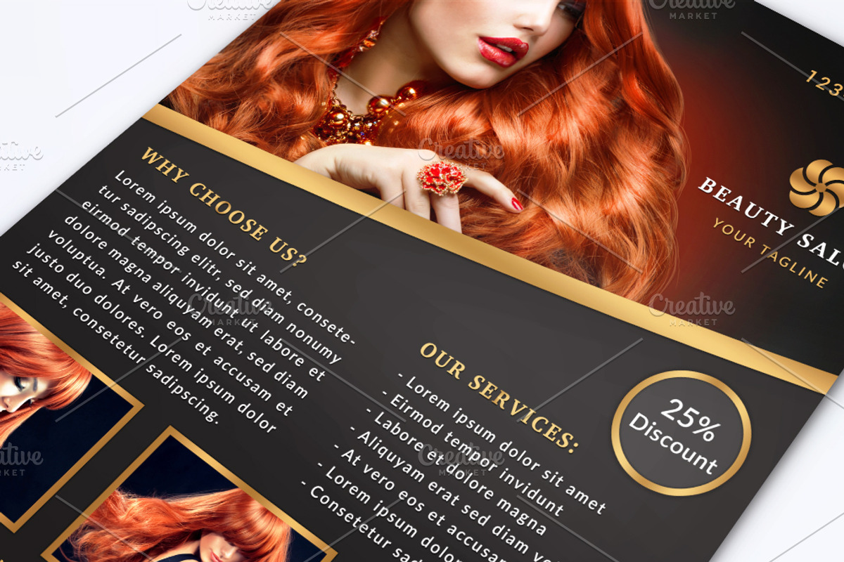 Beauty Flyer Template, a Flyer Template by NM-Design-Studio (Photo 2 of 3)