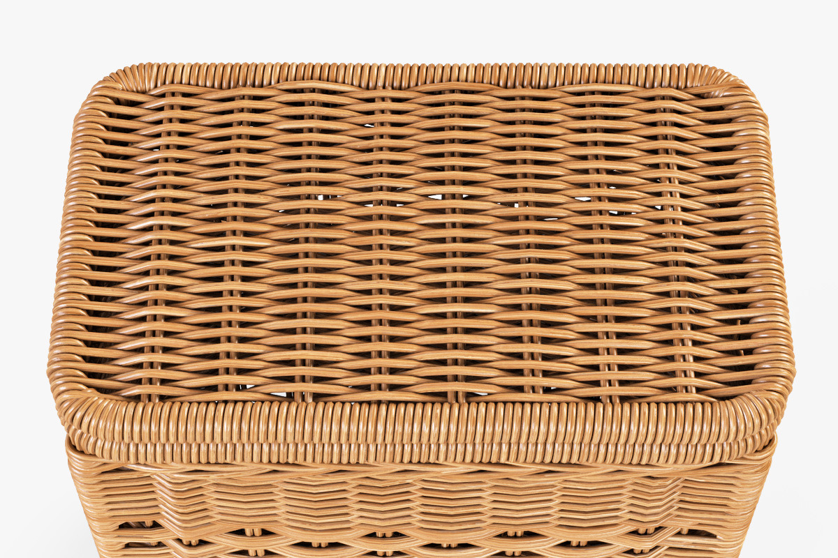 Wicker Laundry Hamper 08 Natural, an Object 3D Model by Markelos (Photo 4 of 10)