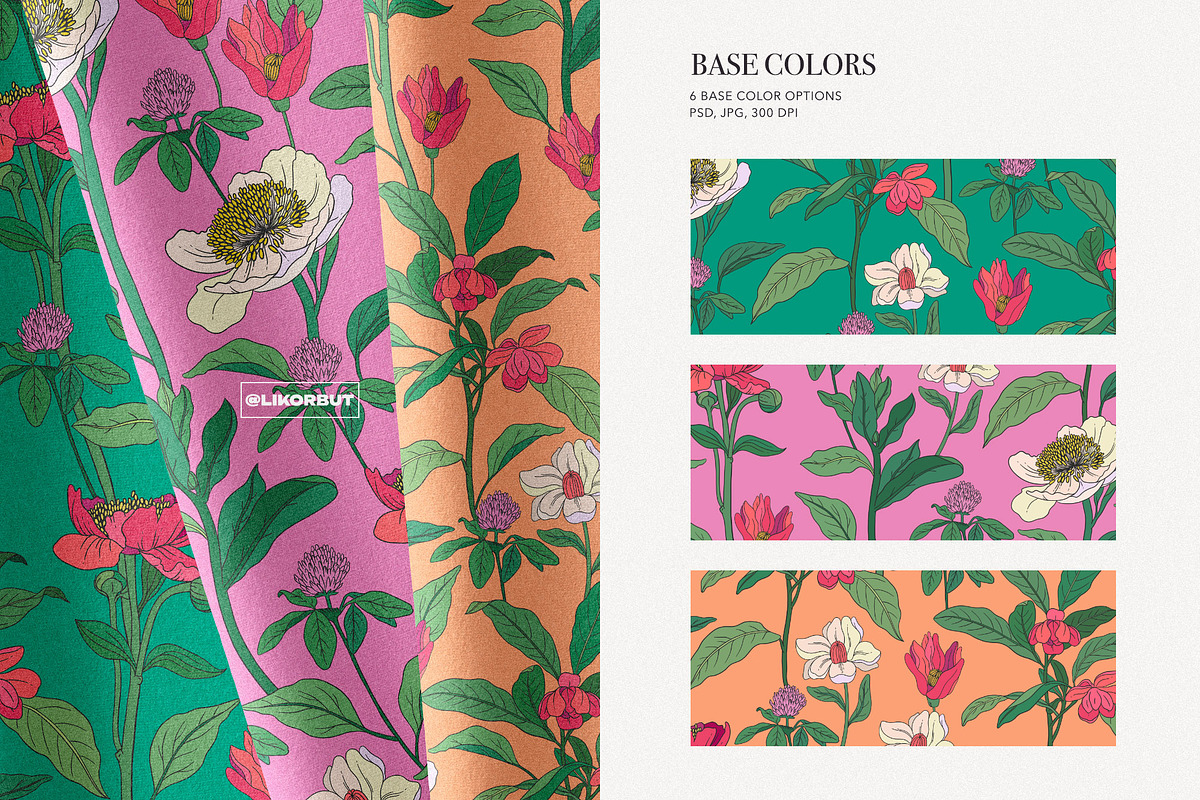 Rustle Botanical Pattern and Motifs, a Pattern Graphic by likorbut (Photo 4 of 12)