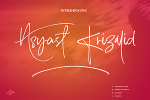 Asyast Krizalid Brush Script Font
