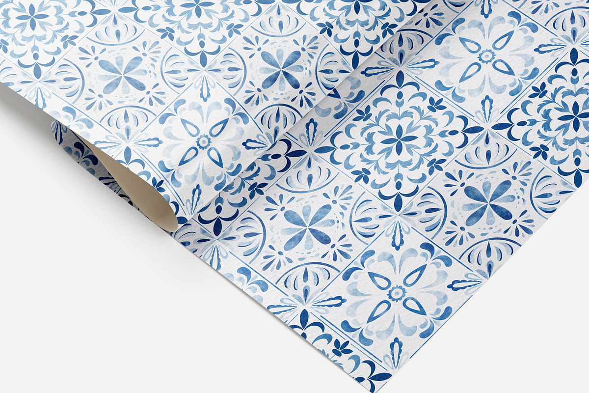 Watercolor Azulejos Collection, a Decorative Illustration by Decor Lines (Photo 13 of 13)