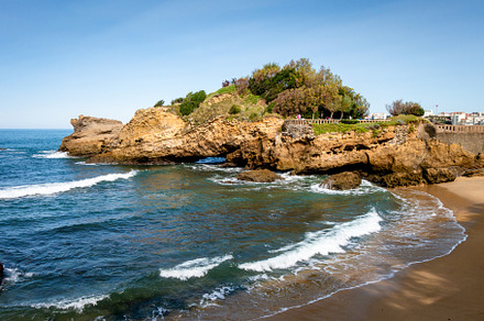 Rock of Basta and seaside in biarritz, a Nature Photo by GoodGoods