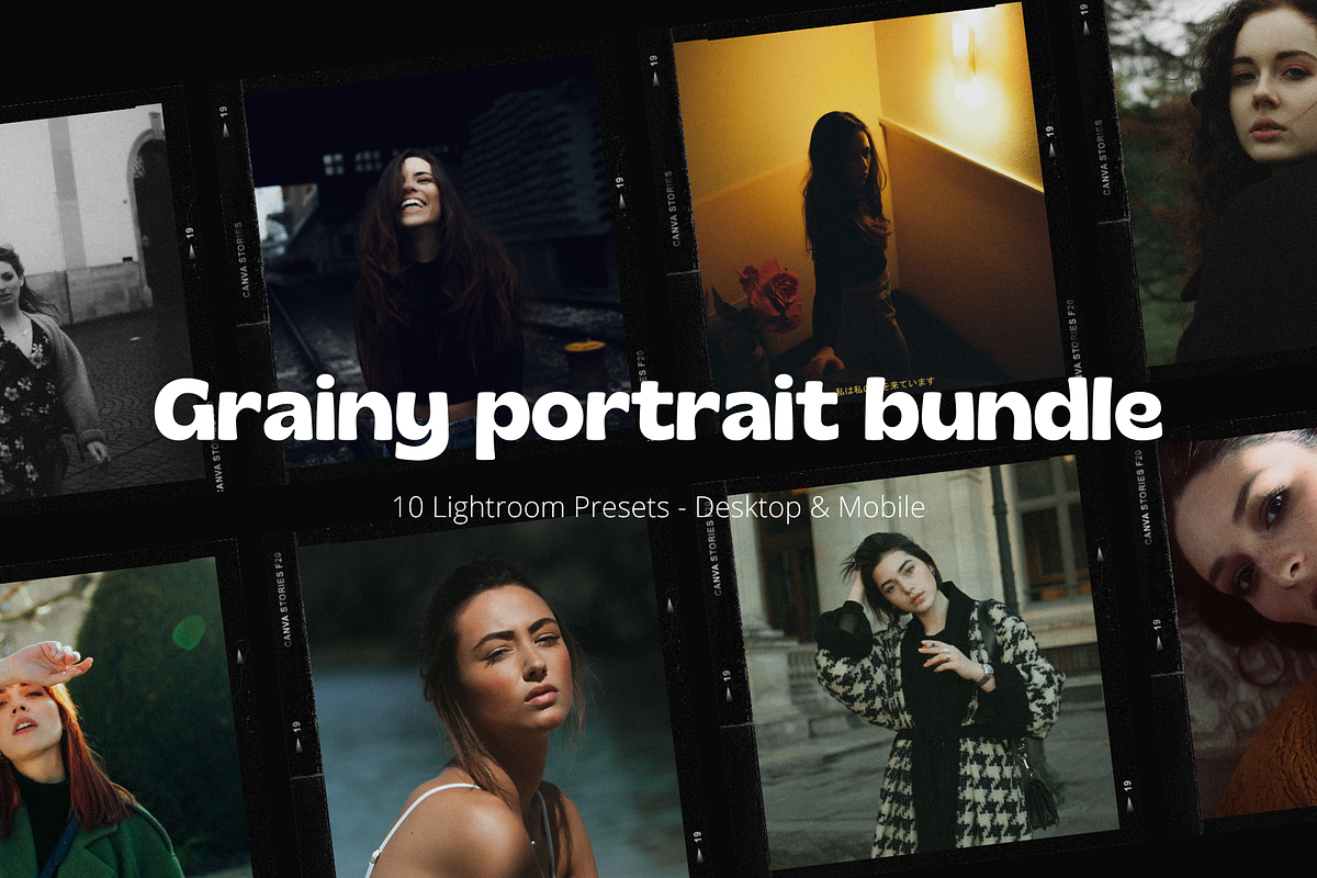 10 Grainy Portrait Lightroom Presets, a Preset Add-On by Cam' Studio (Photo 1 of 12)
