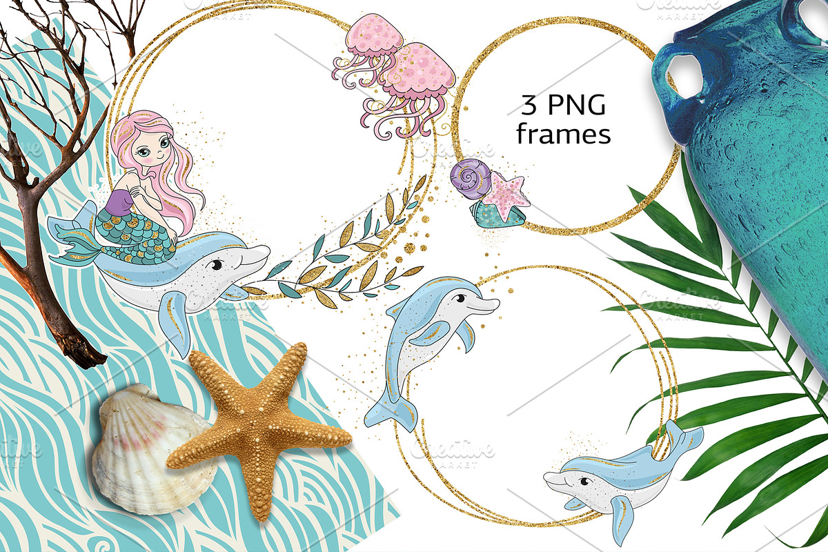 MERMAIDS, an Animal Illustration by FARAWAYKINGDOM (Photo 2 of 5)