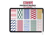 Stripes Procreate Pattern Brushes, a Brush Add-On by Brush Lab (Thumbnail 6 of 10)