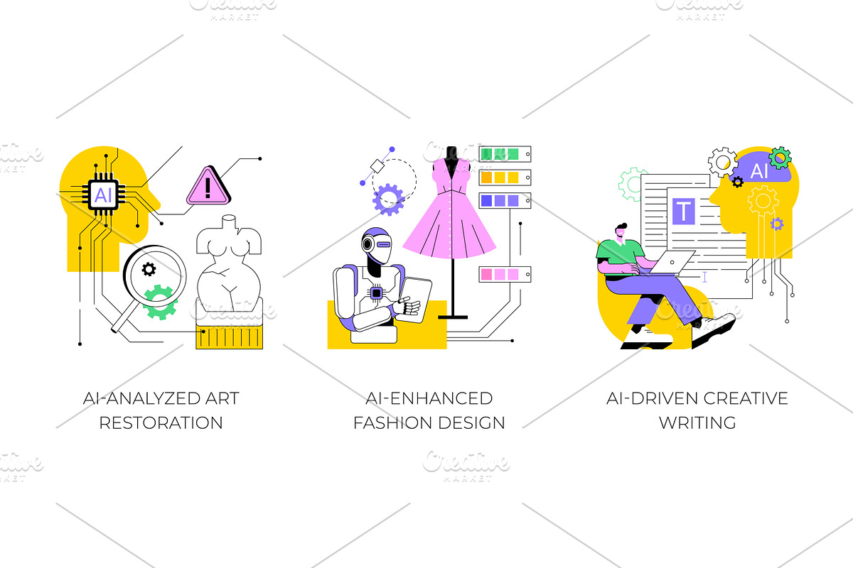 Art and Creativity with AI tools, a Technology Illustration by Visual Generation