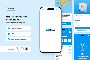 Winsay - App UI Kit for Digital Bank, an App Template by twinstd