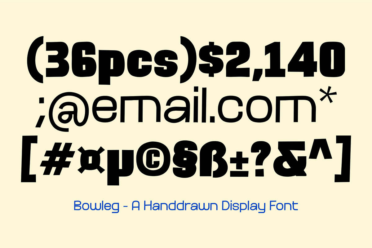 Bowleg – Hand Drawn Display Font, a Handwritten Font by Graptail (Photo 15 of 15)