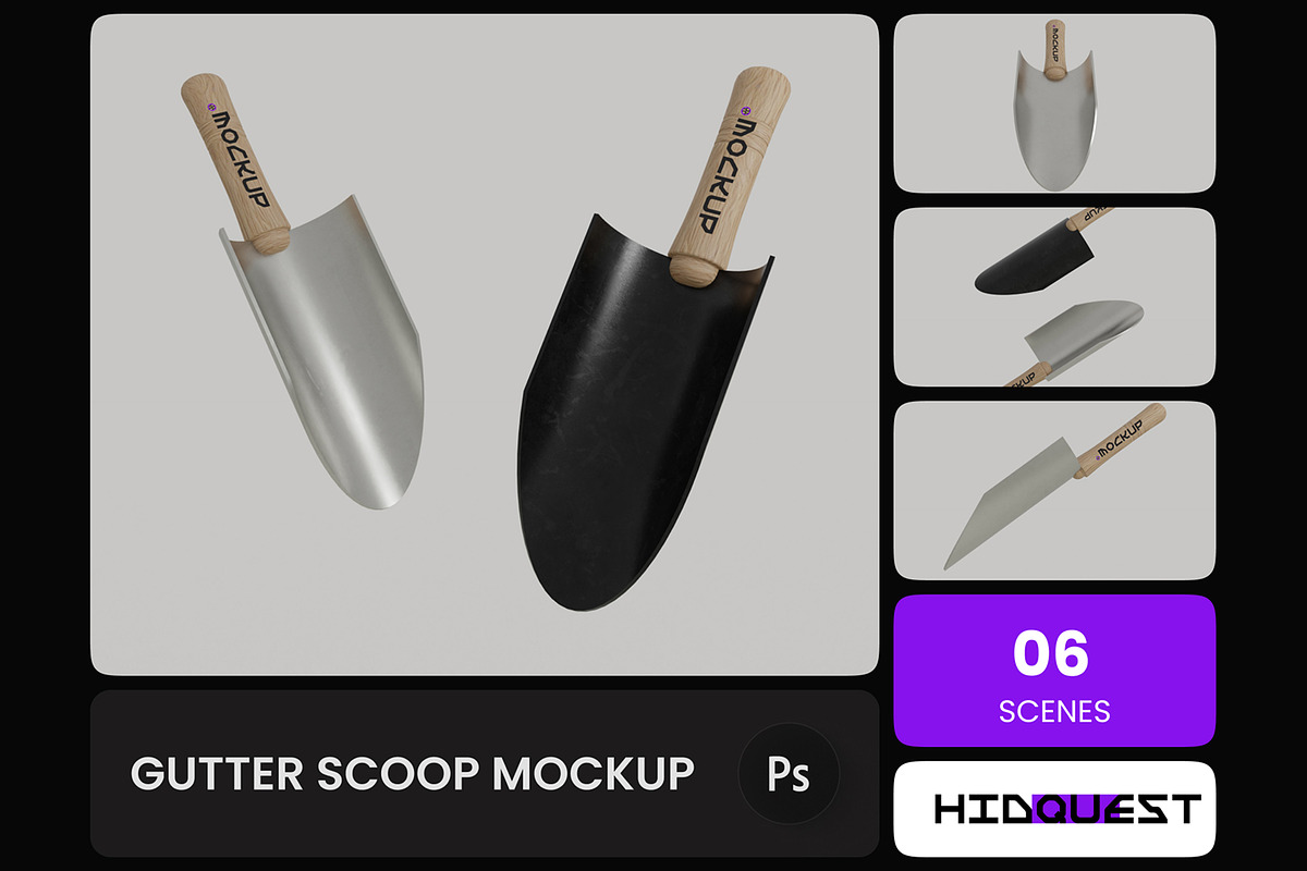 Gutter Scoop Mockup, a Household Mockup by hiddemaru (Photo 1 of 4)