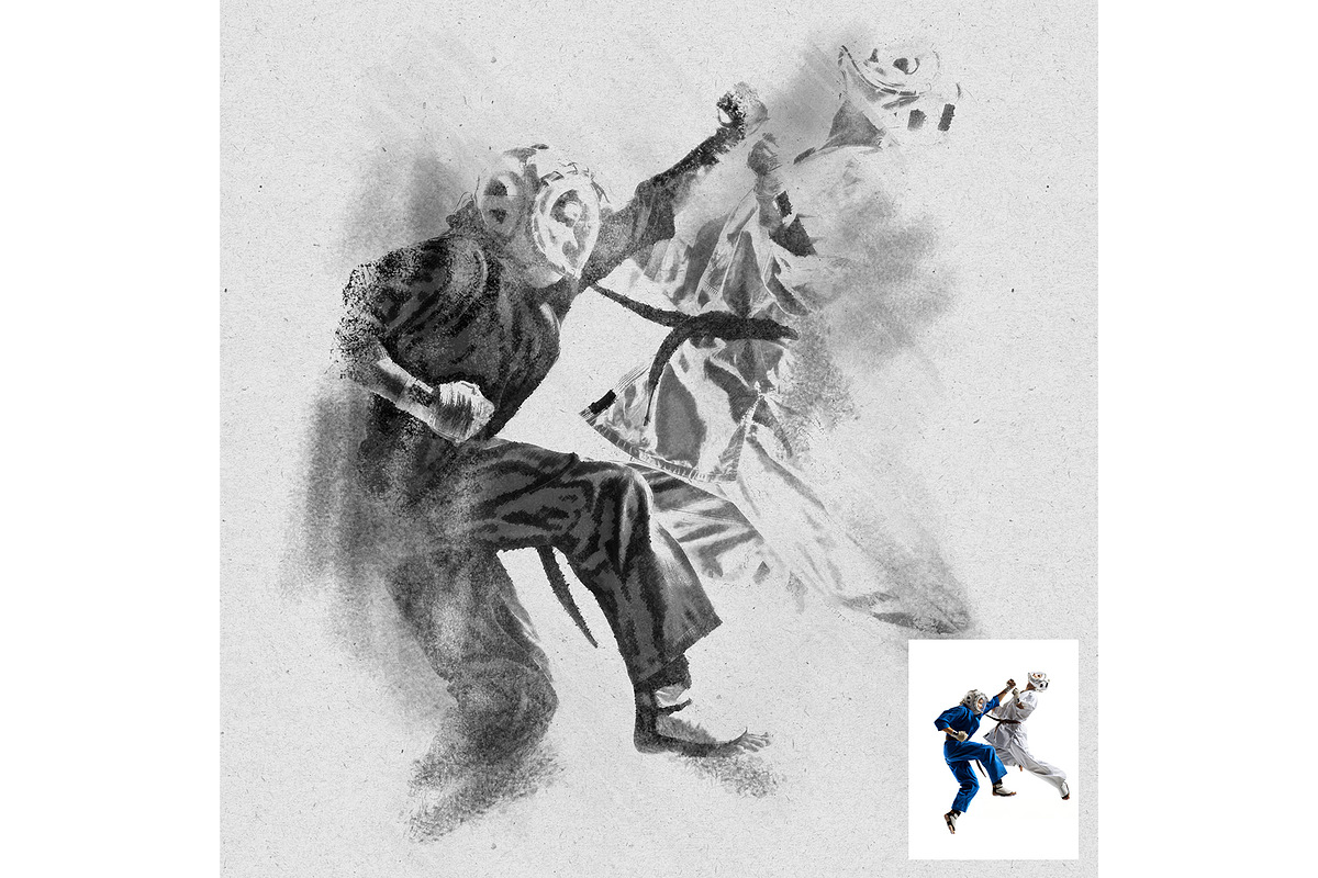 Charcoal Sketch Photoshop Effect, an Action Add-On by Shovajit (Photo 3 of 6)