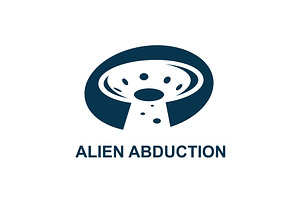 Alien spaceship with light beam, an Illustration by LogosDen