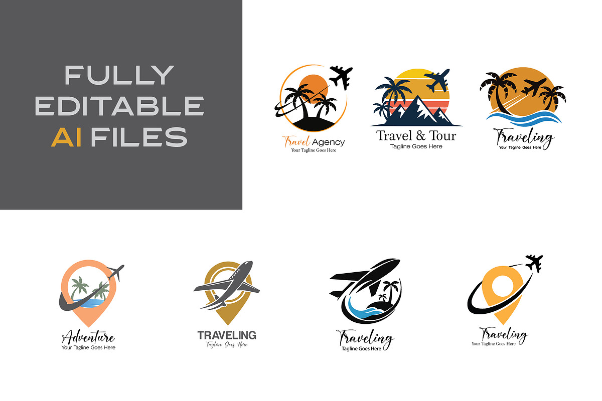 Modern Traveling Logo Collection, a Branding & Logo Template by YUDesignStore (Photo 2 of 17)