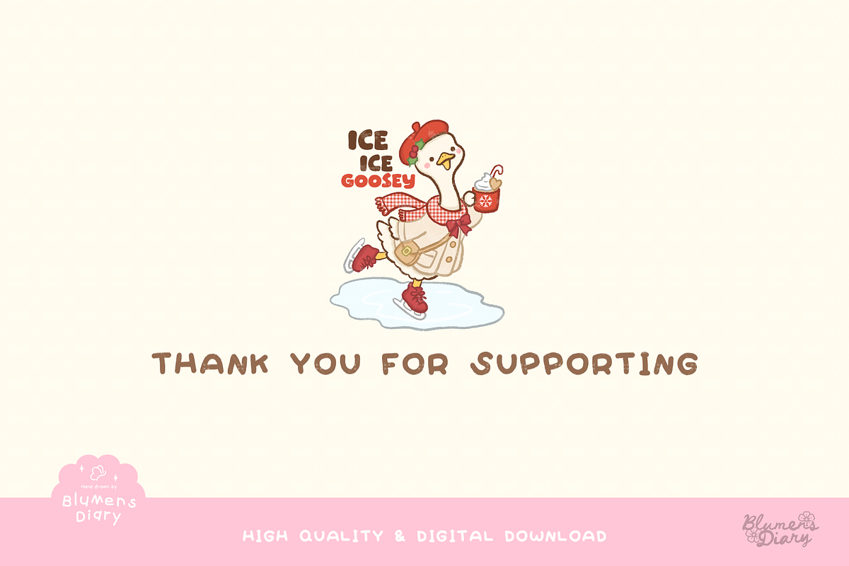 Goosemas Christmas Goose Clipart, a Seasonal Illustration by Blumensdiary (Photo 6 of 6)