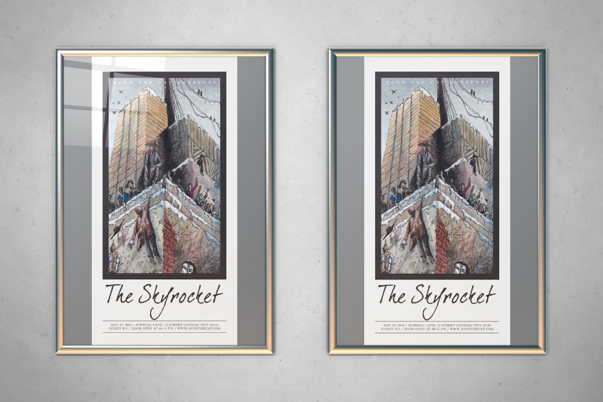Watercolor Movie Scene Flyer, a Flyer Template by ashenterprise (Photo 1 of 5)