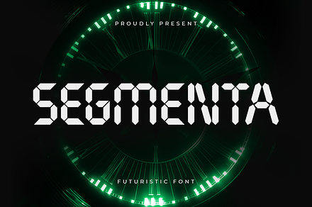 Segmenta - Futuristic Segment Font, a Sans Serif Font by Hamz Studio
