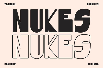 TF Nukes, a Sans Serif Font by TeenageFoundry