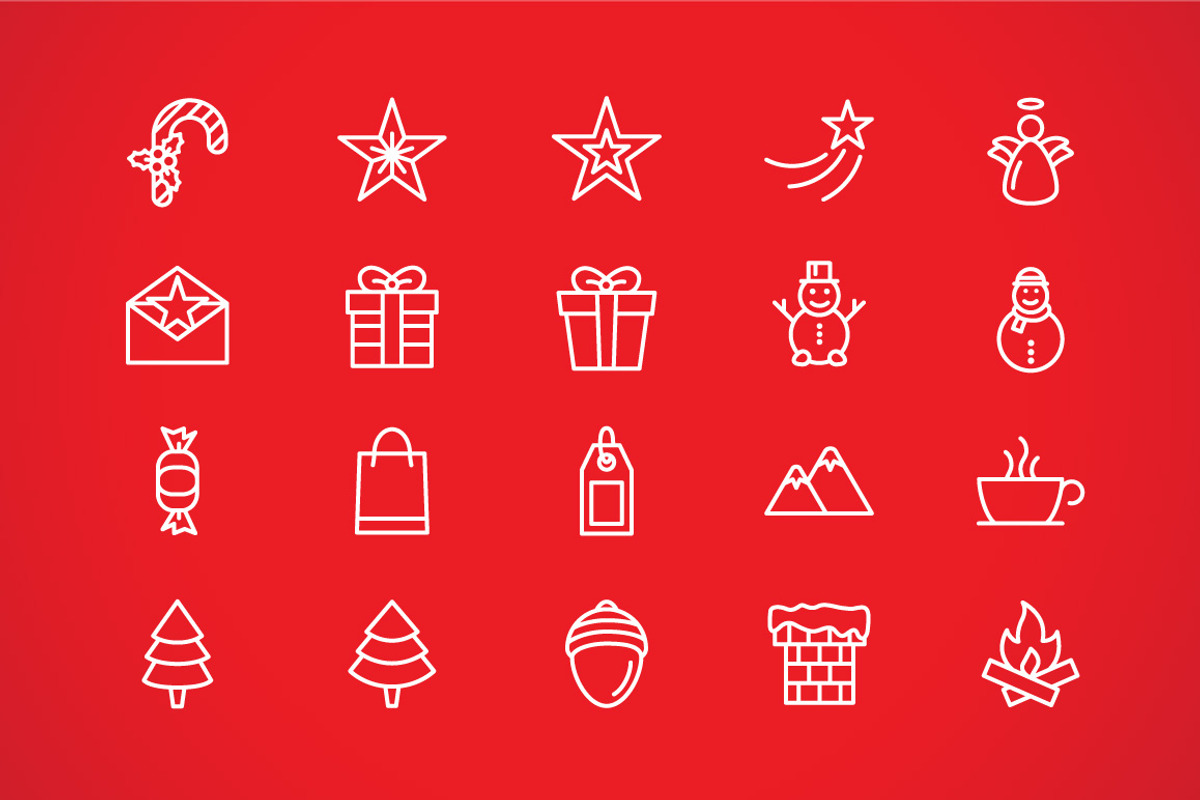 Christmas Icons Set, an Outline Icon by UNIK (Photo 3 of 5)