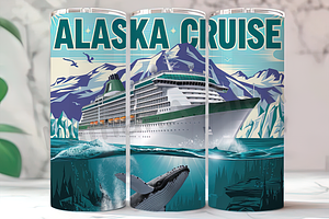 Alaska Cruise Tumbler, a Background Photo by LamanAzalea