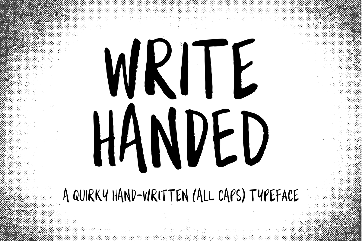 Write Handed, a Font by michlaure (Photo 1 of 2)