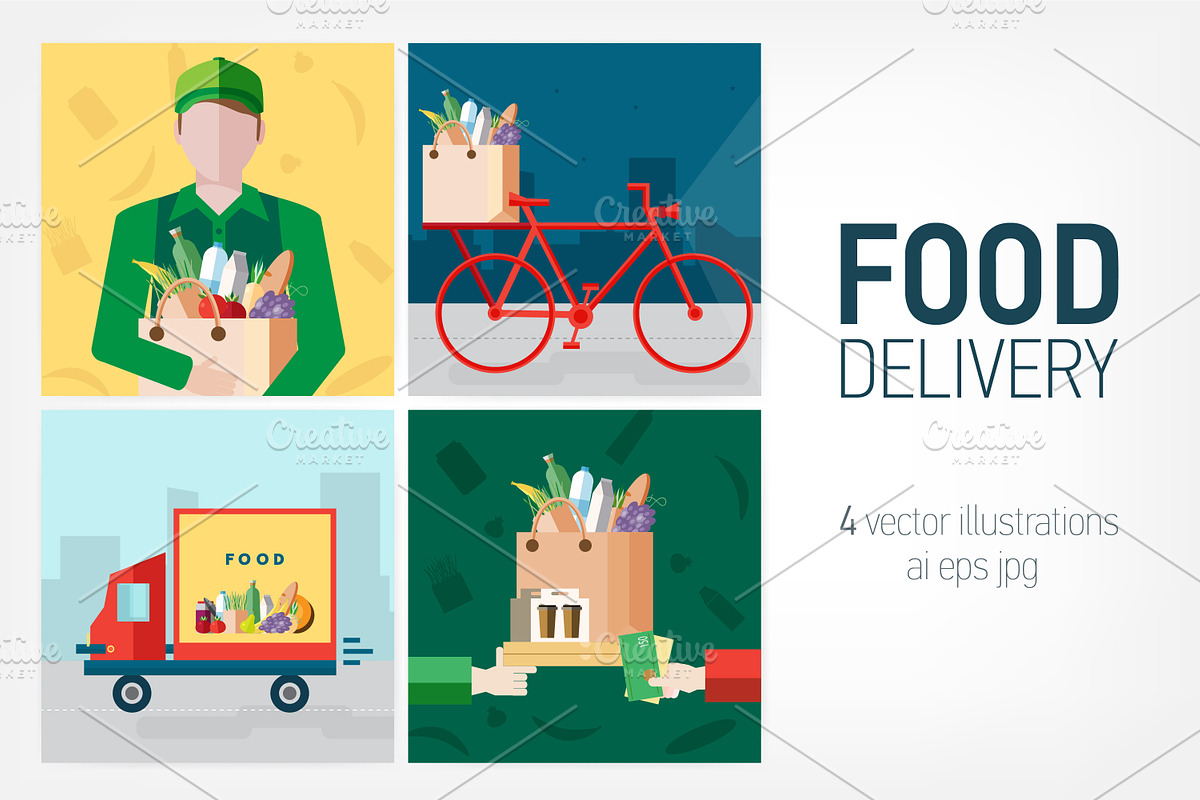 Set on delivery food, a Food Illustration by Good Studio (Photo 1 of 3)