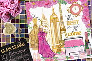 New Year's Glam Watercolor Clipart, an Illustration by My Creative Atelier (Thumbnail 1 of 4)