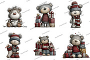 Whimsical Christmas Teddy Bear, an Illustration by DreamArtGraphic (Thumbnail 2 of 5)