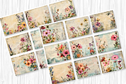 Vintage Floral Junk Journal Page Set, a Texture Graphic by Genius Graph (Thumbnail 2 of 3)