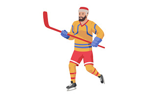 Ice hockey player. Athletes in, an Object Illustration by Things for designers