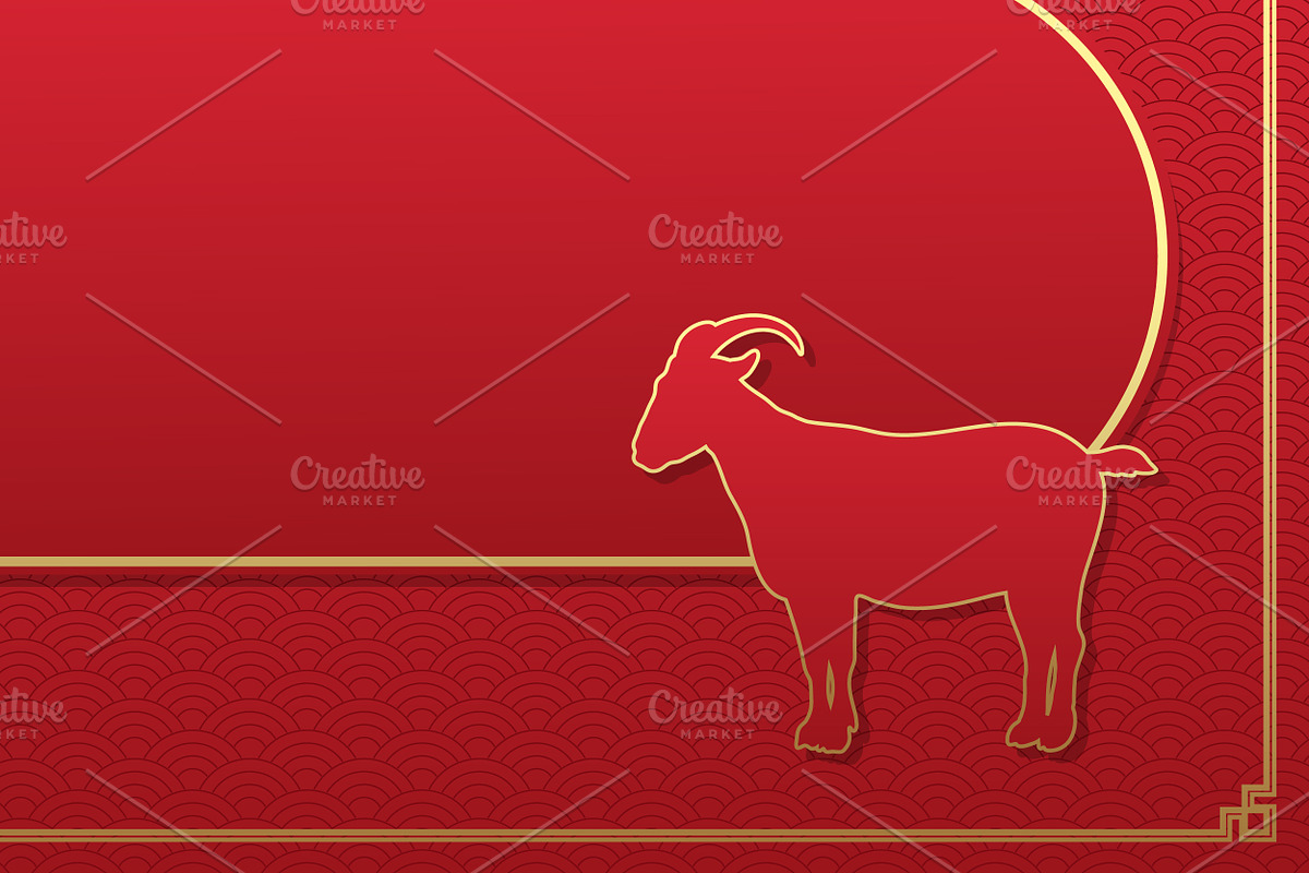 2027 Chinese New Year Template, a Decorative Illustration by PsychocheArt (Photo 3 of 3)