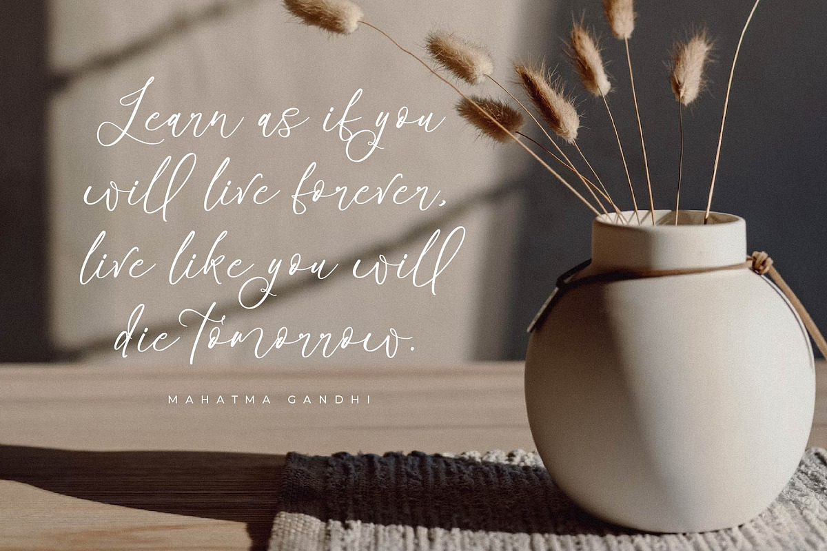 Benthany Amourty Modern Calligraphy, a Script Font by Letterena Studios Script (Photo 9 of 15)