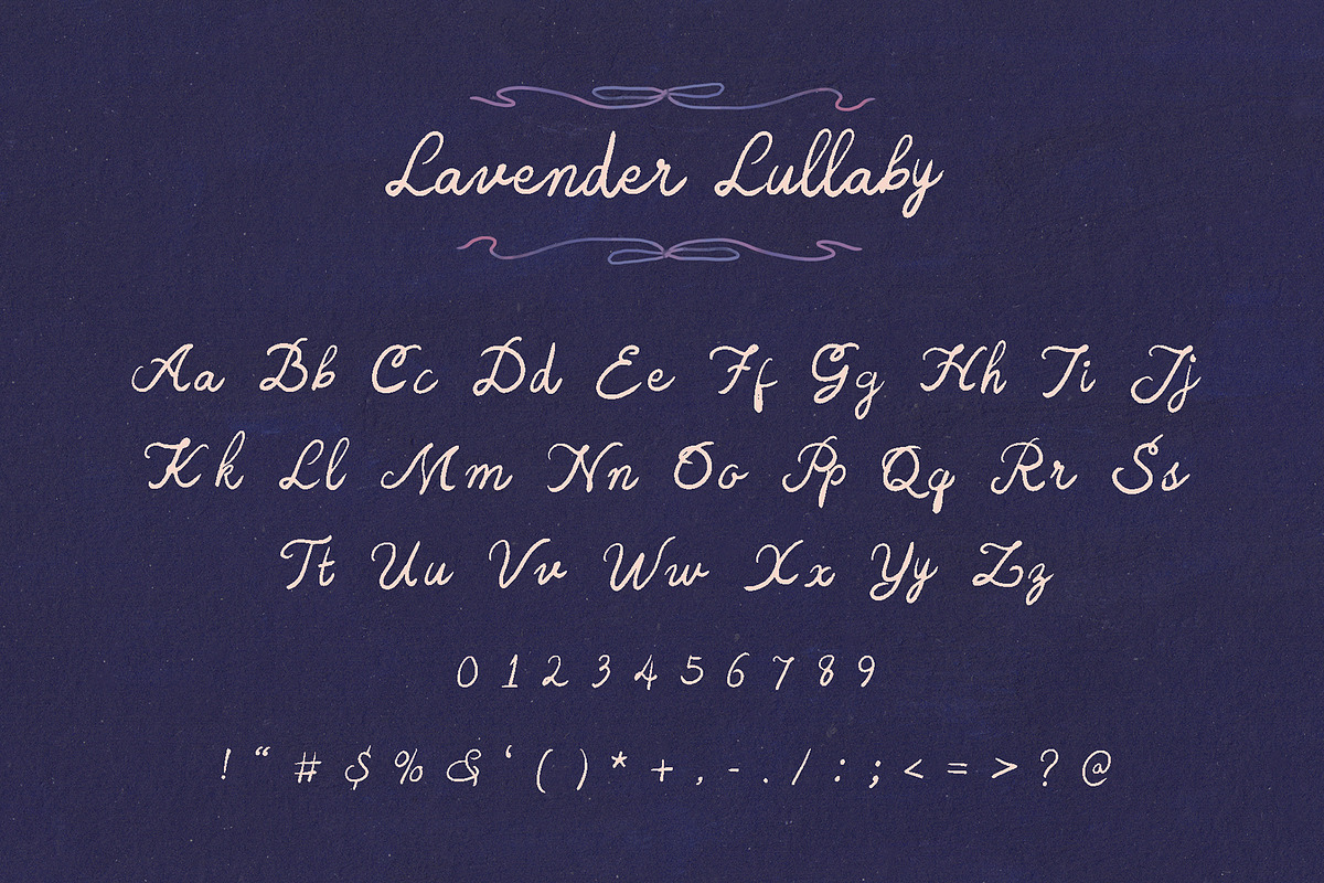 Lavender Lullaby Handwritten Font, a Handwritten Font by Perplexitics (Photo 8 of 10)