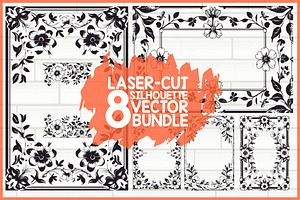 Ornate Floral Vector Frames Bundle, an Illustration by Artivon