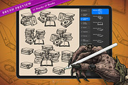 20 MagicBooks Halloween StampBrushes, a Brush Add-On by vectstudio (Thumbnail 2 of 10)
