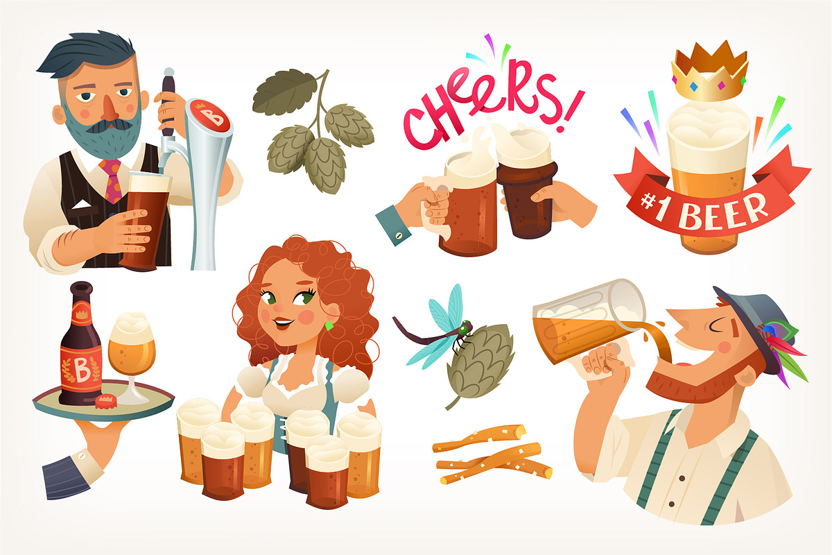 Beer festival illustrations, an Object Graphic by Moonery's (Photo 1 of 2)