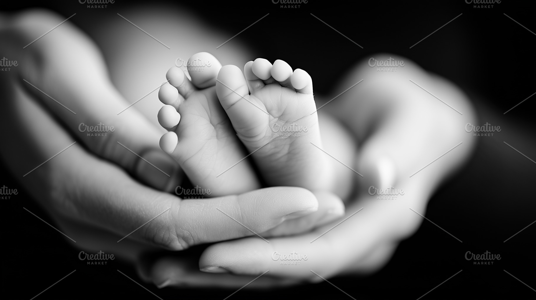 Black and white close up of a baby, a Person Photo by MistyDay