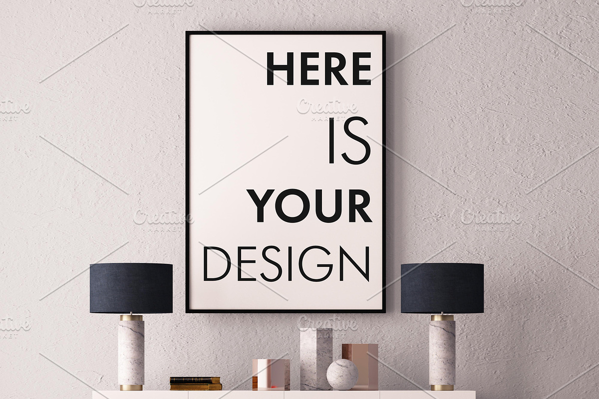 Mockup poster with a dining table, a Print Template by FilL239 (Photo 6 of 18)