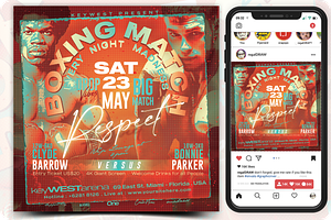 Boxing Sport Flyer Template, a Flyer Template by regalDRAW