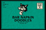 Bar Napkin Doodles – Vector Art, an Object Illustration by Fuzzy Poet by DG2 (Thumbnail 1 of 3)