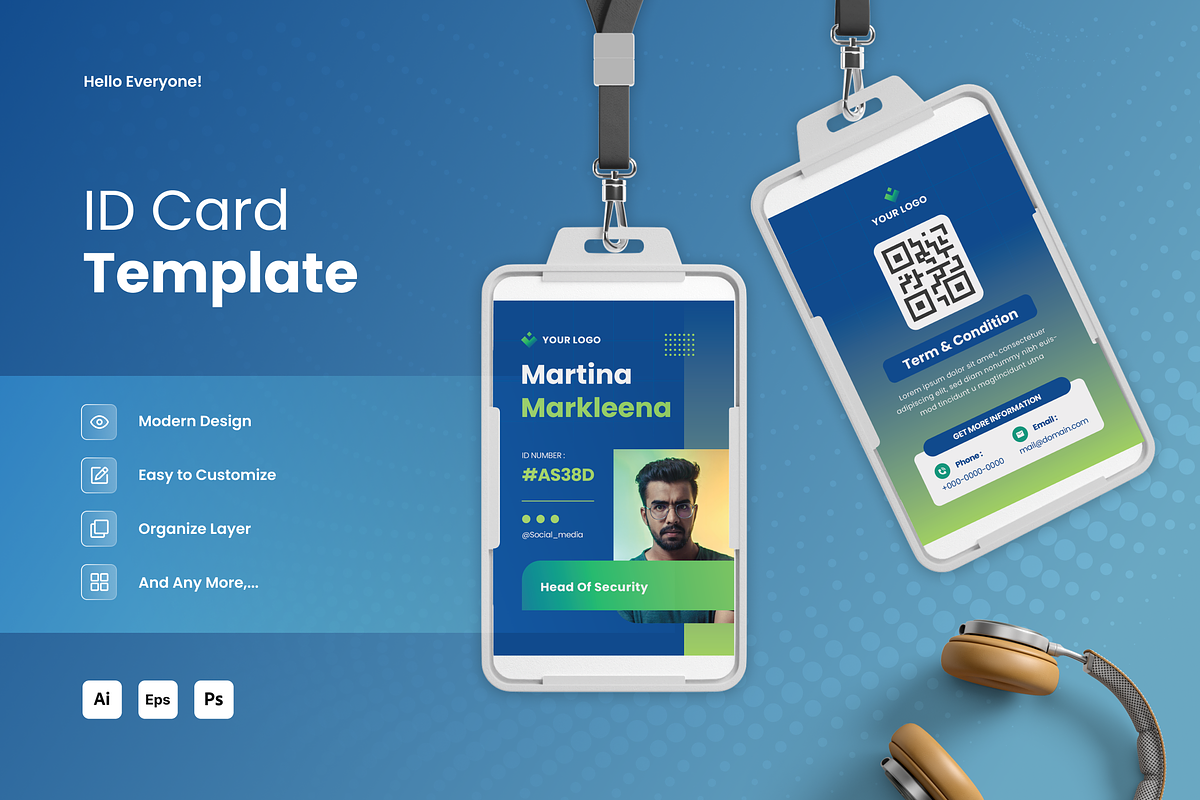Xintyza - ID Card, a Card Template by SquidPixey (Photo 1 of 3)