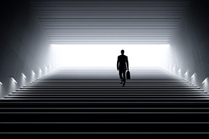Silhouette of a businessman, a Business Photo by MistyDay