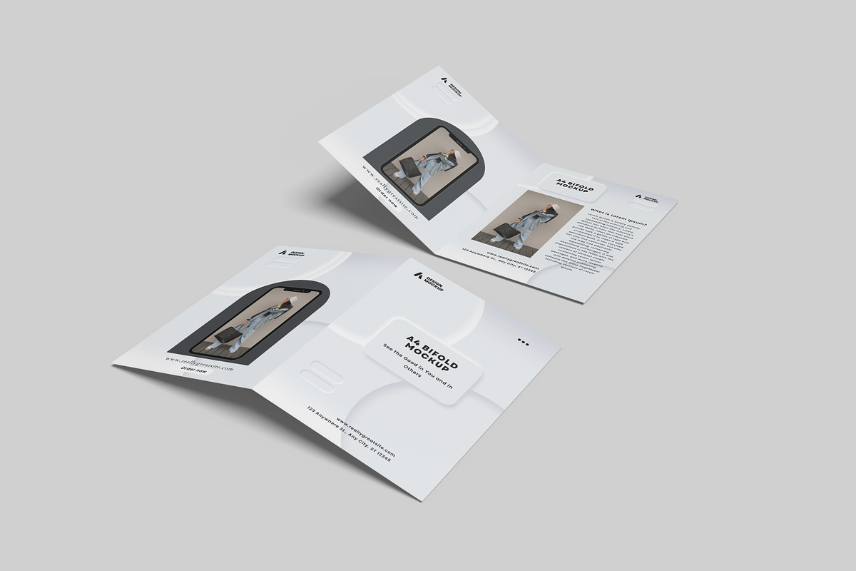 A4 Bifold Mockup, a Print Template by mahhyud (Photo 3 of 7)