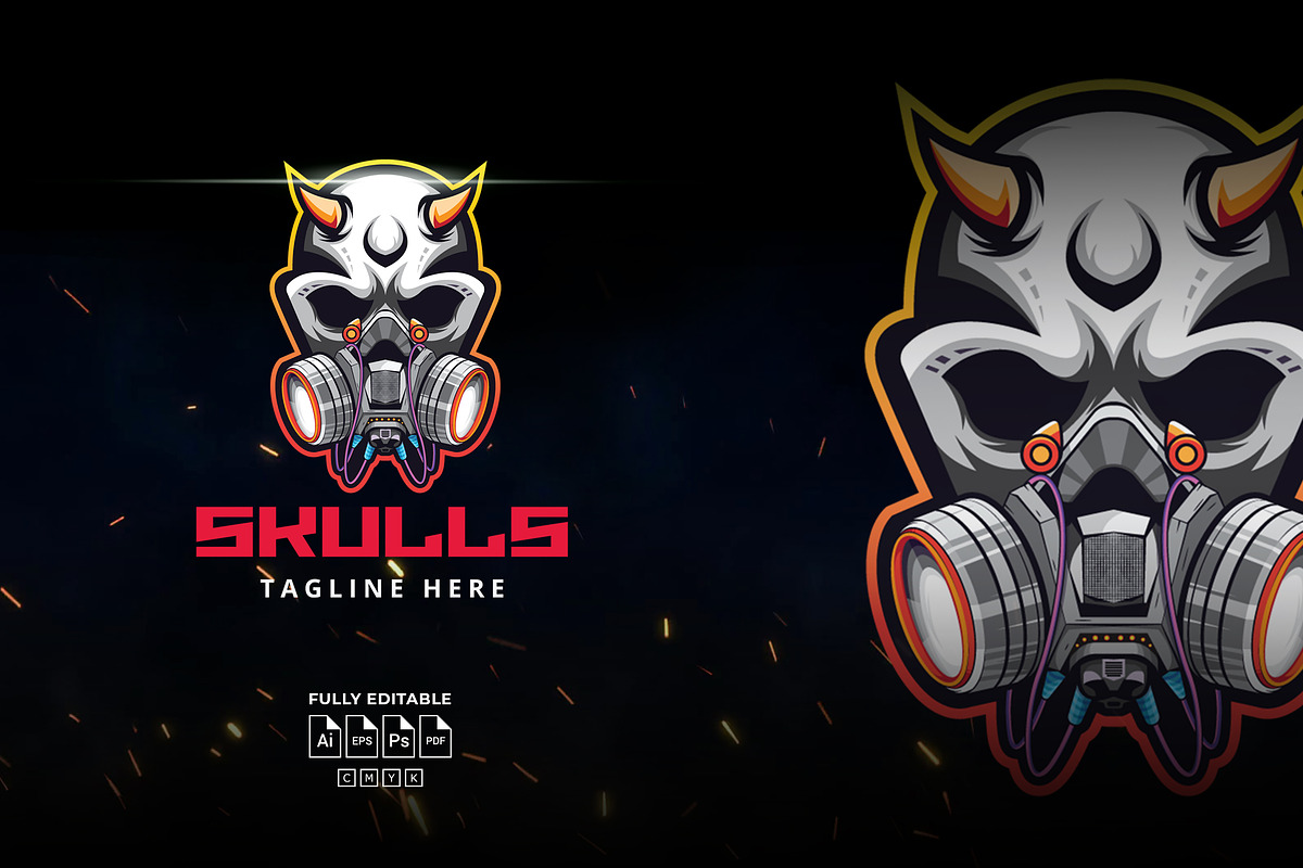 Skull Logo Gaming, a Branding & Logo Template by Artlogs x Modaldesain (Photo 1 of 2)