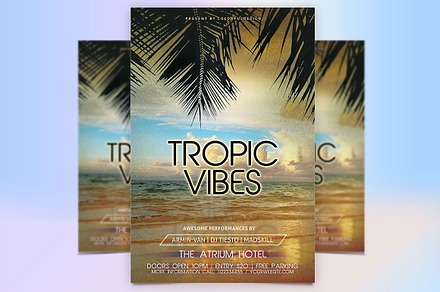 Tropical Vibes Flyer Template