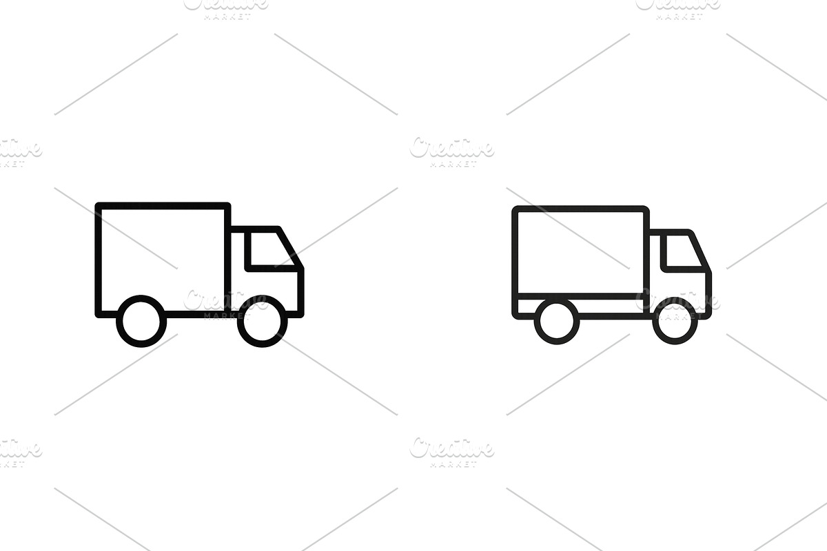 Different styles of delivery trucks, a Transportation Illustration by ZinetroN