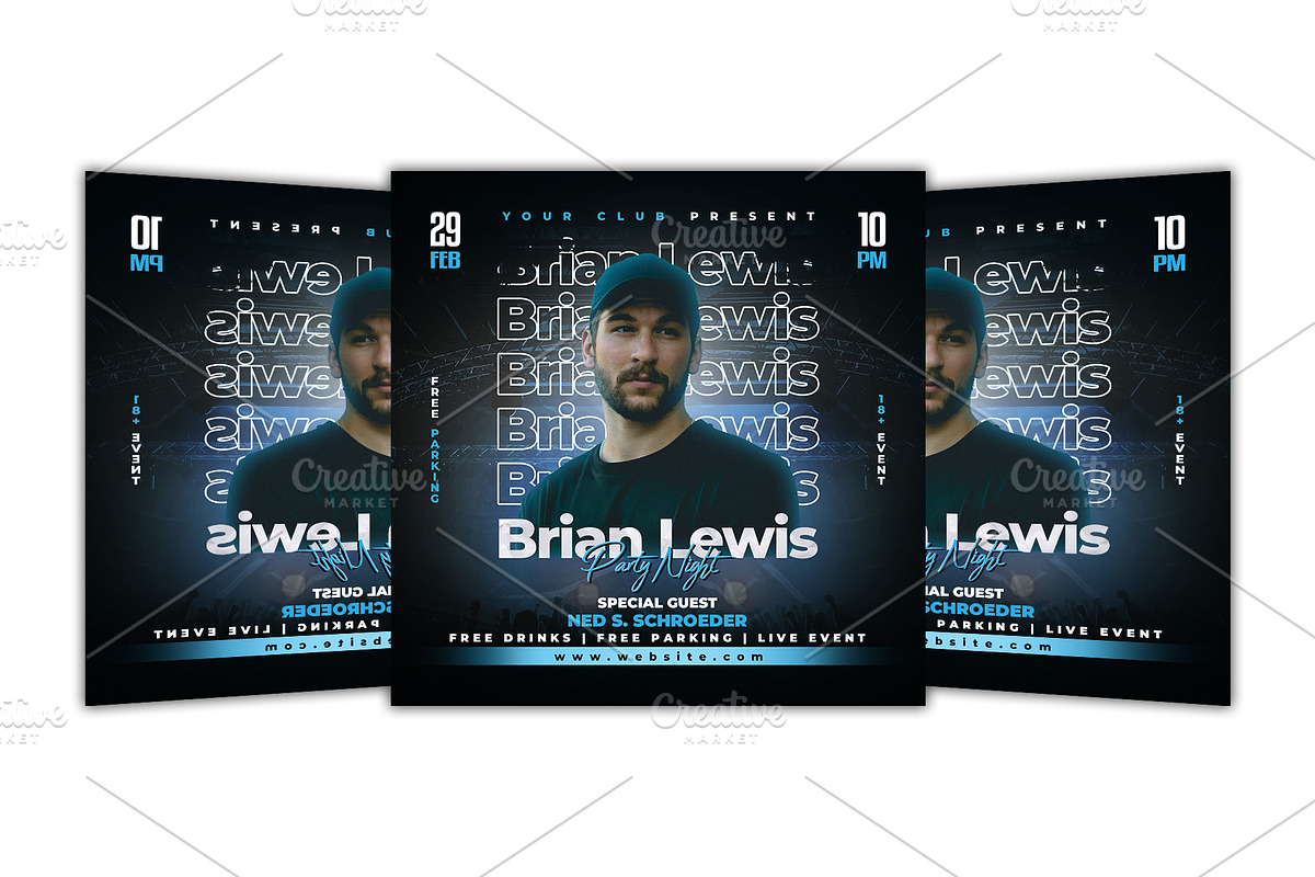 Electro Club Party Flyer, a Flyer Template by HasnainGFX (Photo 2 of 2)