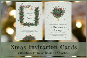 Xmas Invitation Cards Template, an Invitation Template by 3Motional
