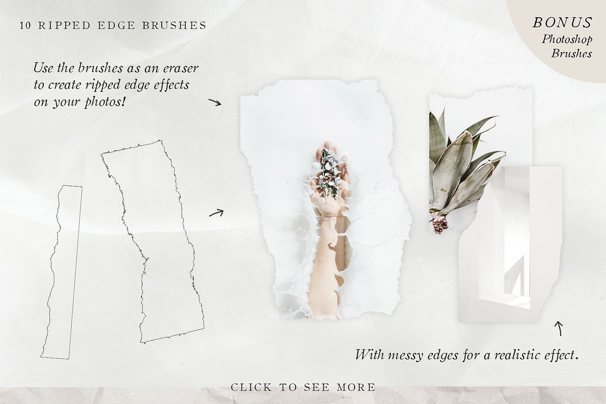 Ripped Paper Templates + Graphics, a Social Media Template by FEM Creative Studio (Photo 6 of 8)