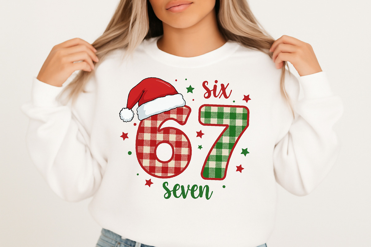 67 Funny Christmas Six Seven Checker, an Illustration by Craft Nest (Photo 5 of 5)