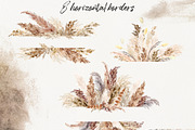 Watercolor pampas grass collection, a Decorative Illustration by TanyaOak (Thumbnail 2 of 8)