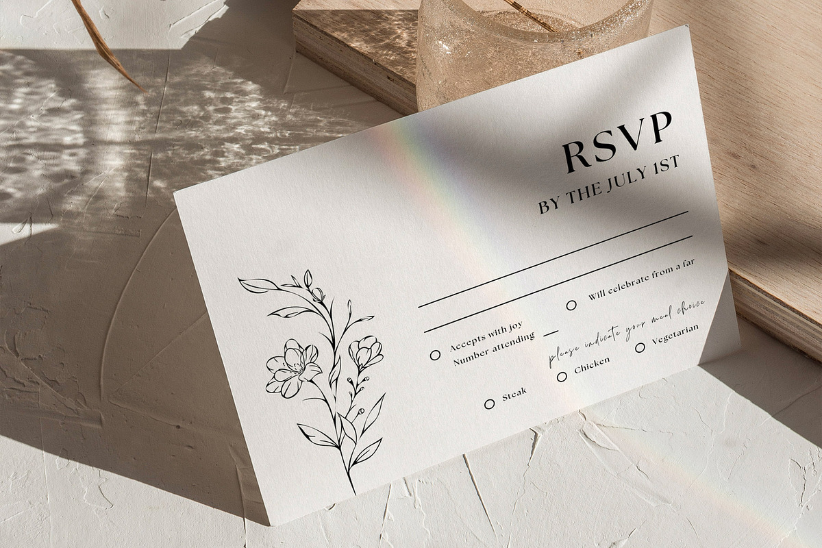 BW Invitation Canva Template, an Invitation Template by microstd (Photo 3 of 6)